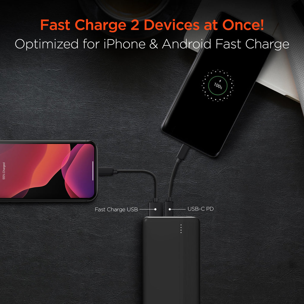 HyperGear 20000mAh power bank with 20W USB-C PD fast charging, additional view