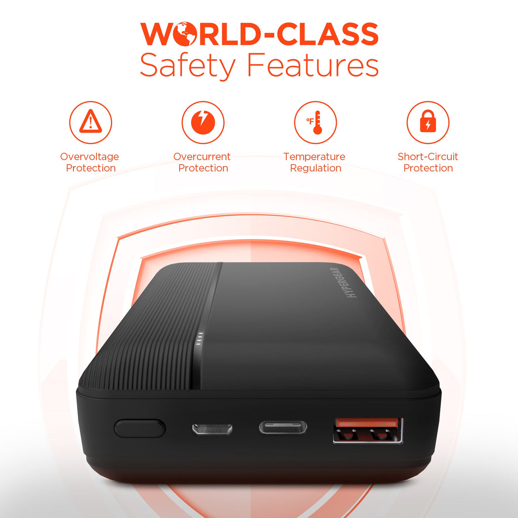 HyperGear 20000mAh power bank with 20W USB-C PD fast charging, additional view