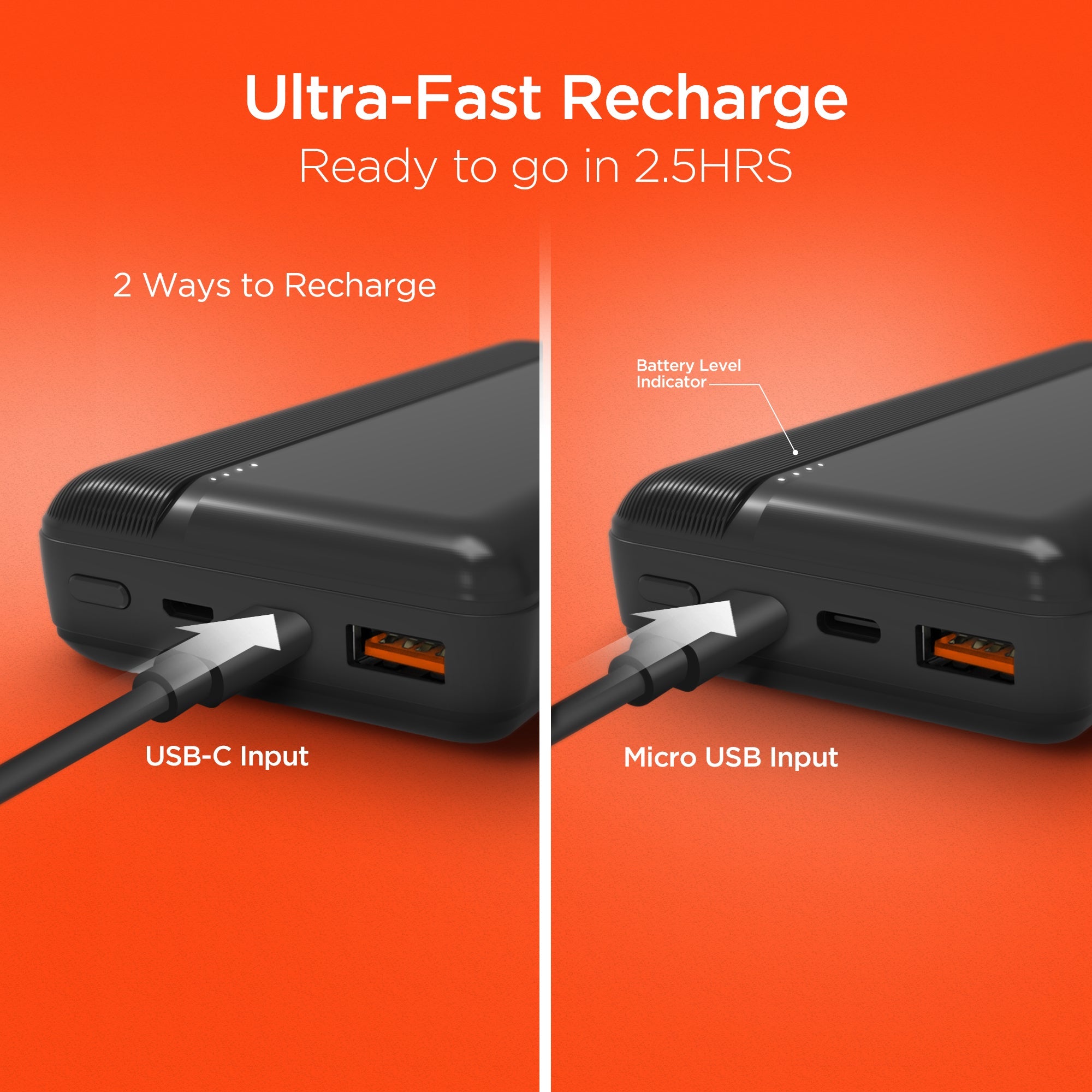 HyperGear 20000mAh power bank with 20W USB-C PD fast charging, additional view