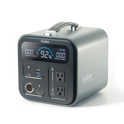 GritCase 550Wh portable power station, 1200W AC solar generator